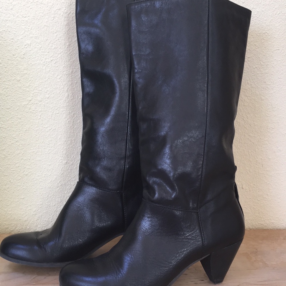 Italian leather knee hi boots